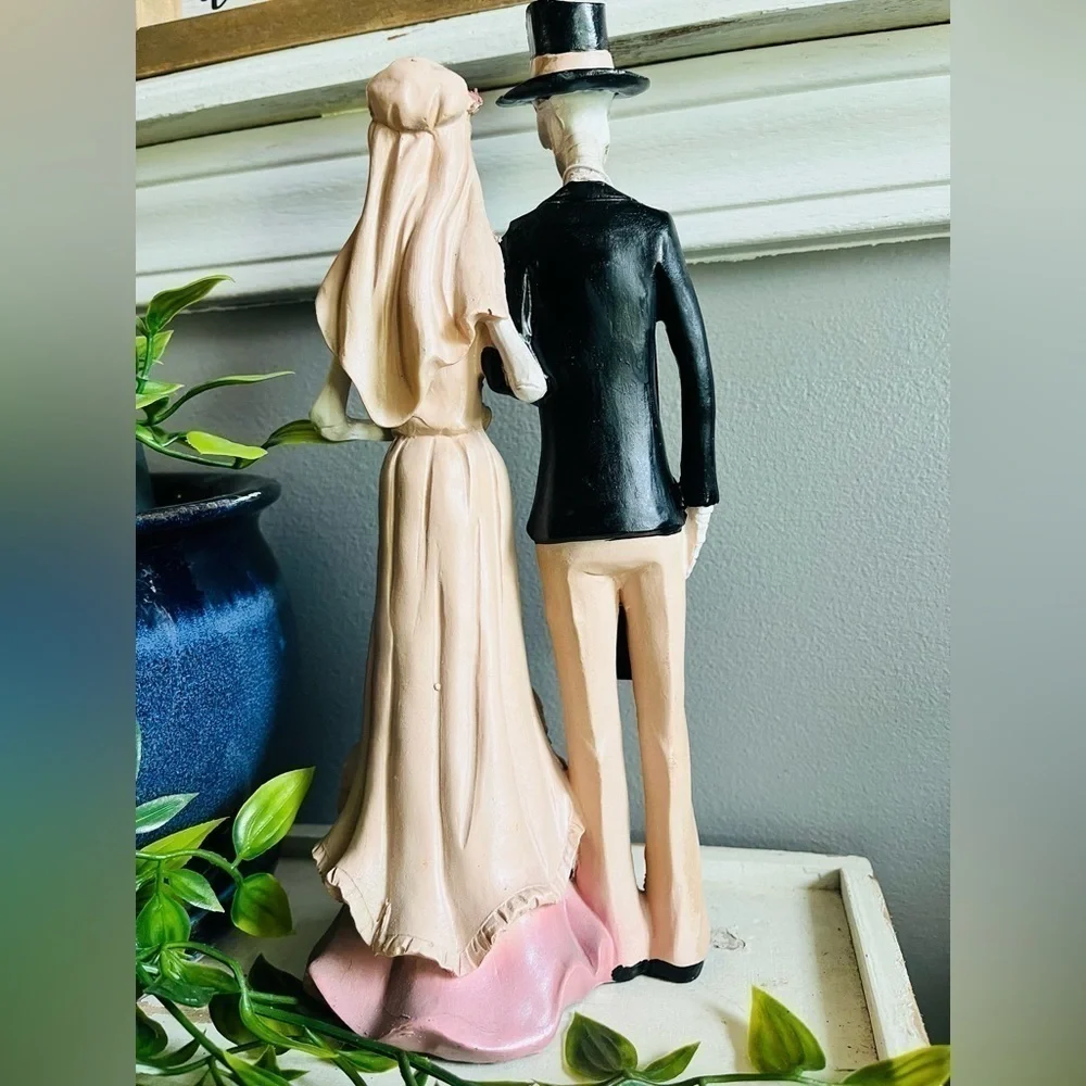 Rachel Zoe Skeleton Bride & Groom Figurine Halloween Decor NWT